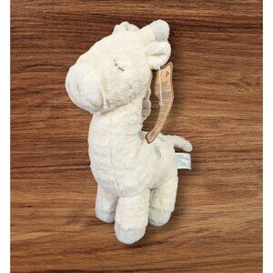 KELLYTOY Giraffe Plush Soft Stuffed 11” Rattle K Luxe Baby‎ Cream Gray Lovey EUC